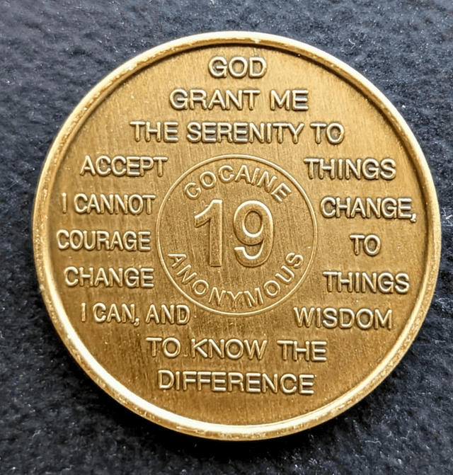19 jaar metal coin 