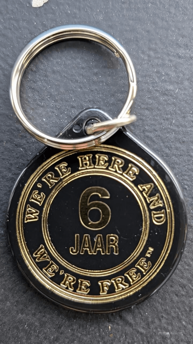 6 jaar plactic coin