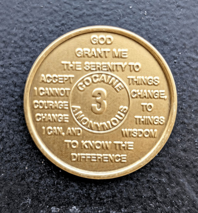 3 jaar metal coin