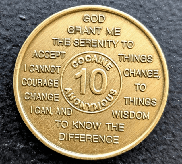 10 jaar metal coin 