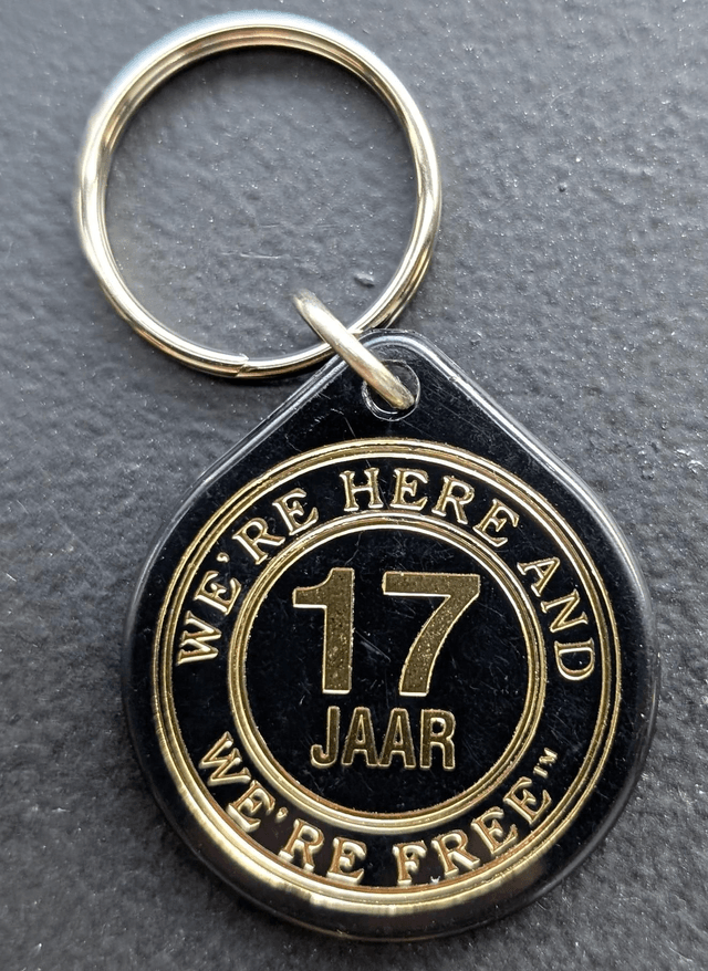 17 jaar plastic coin 