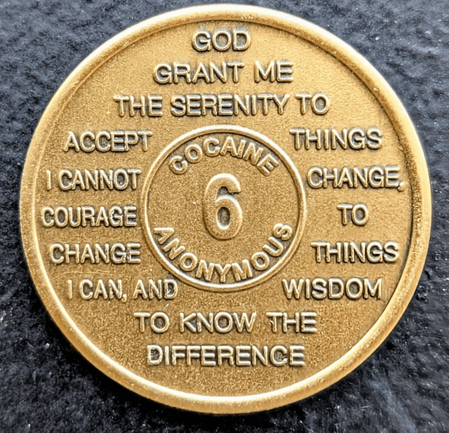 6 jaar metal coin