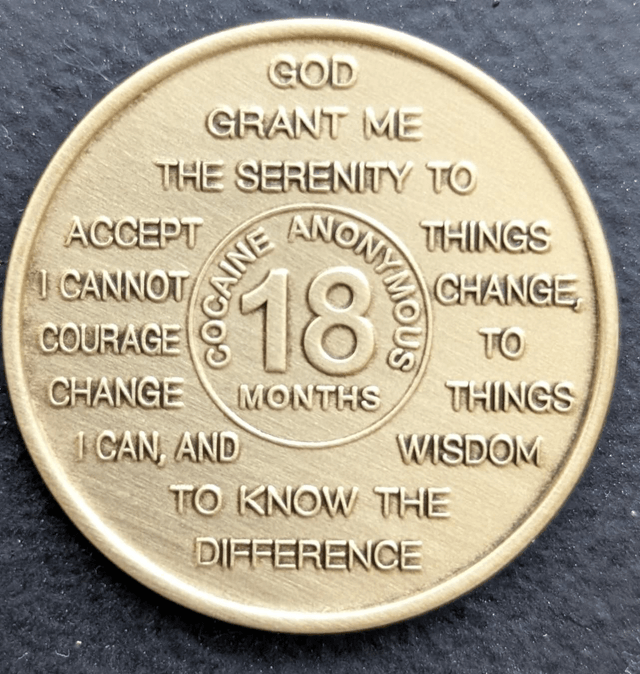 18 maanden metal coin 