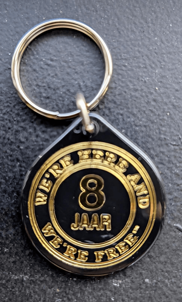 8 jaar plastic coin