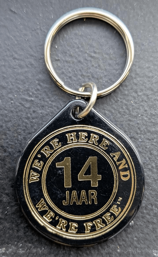 14 jaar plastic coin 