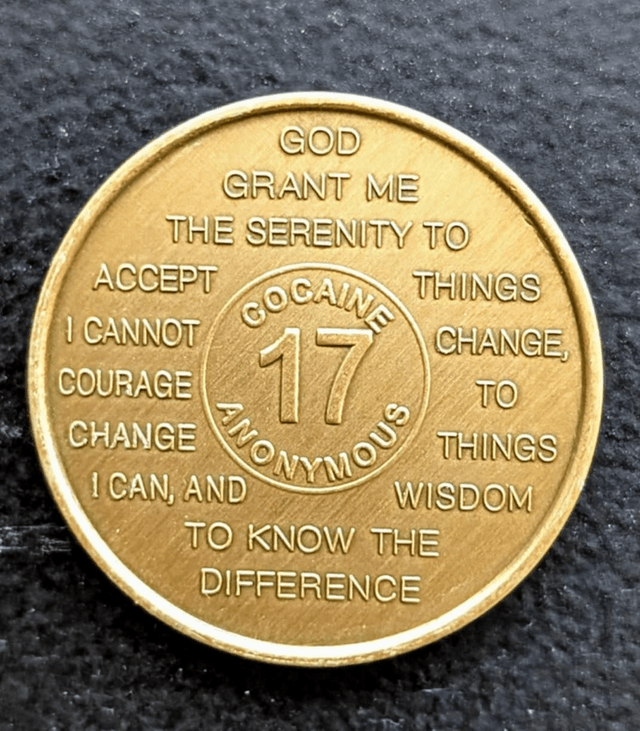 17 jaar metal coin 