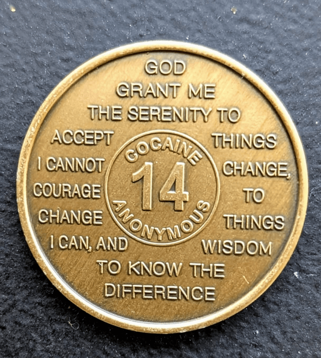 14 jaar metal coin 