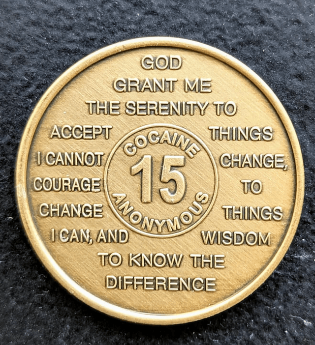 15 jaar metal coin 