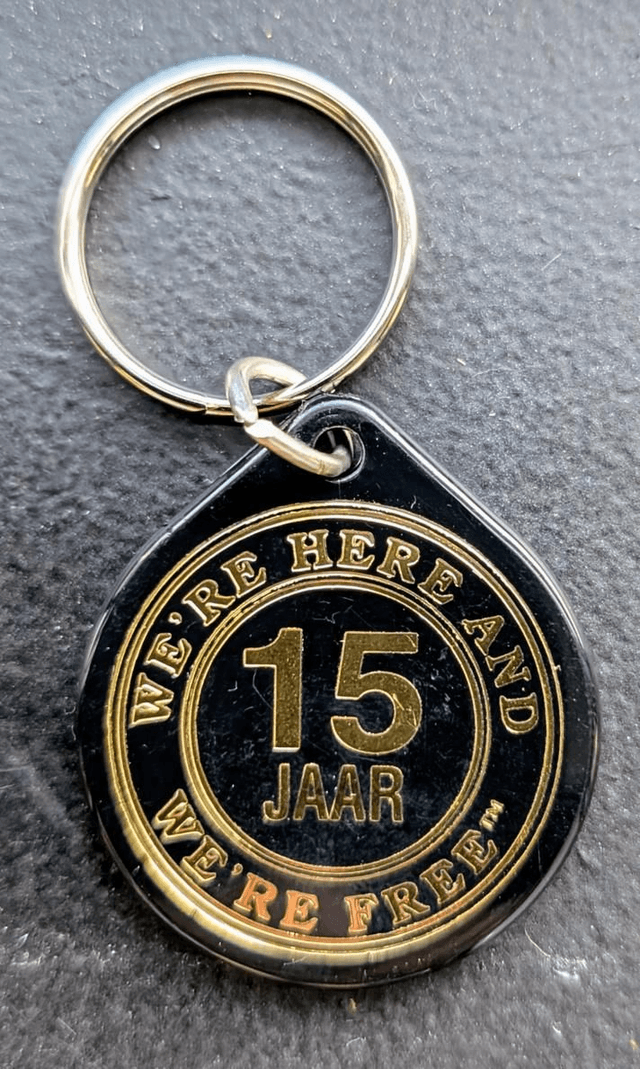 15 jaar plastic coin 